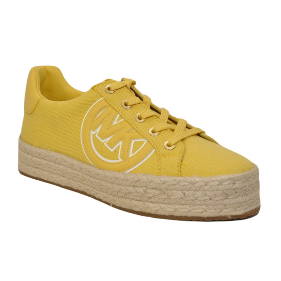 Michael Kors Poppy Espadrille Lace-Up Canvas Sneaker Daffodil/Yellow Nib - Picture 1 of 7